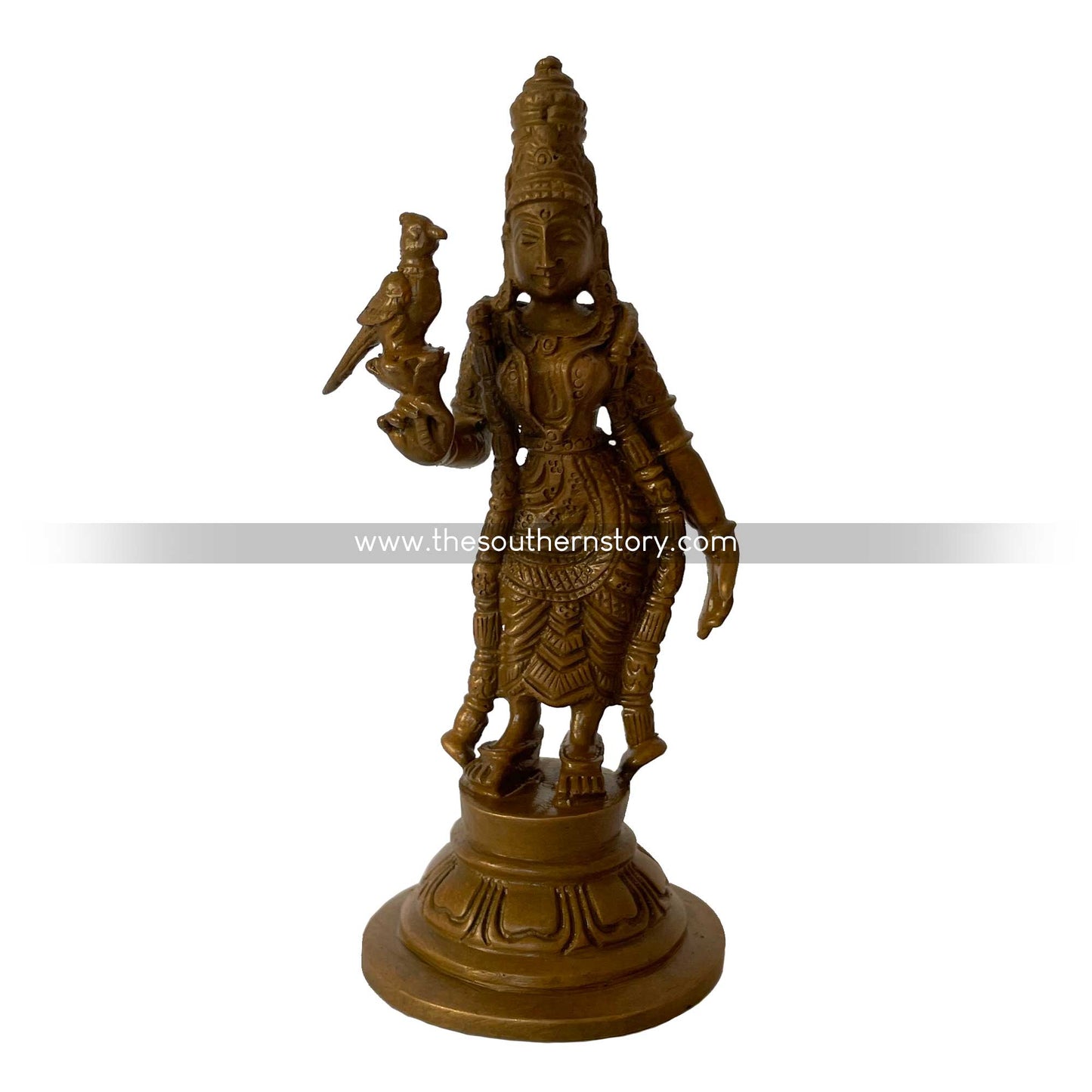 Meenakshi Amman Antique Bronze Idol 4 inch