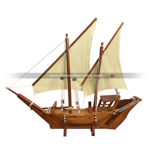 Uru Wooden Boat (24”) - Handcrafted Traditional Wooden Boat from Bepore, Kerala