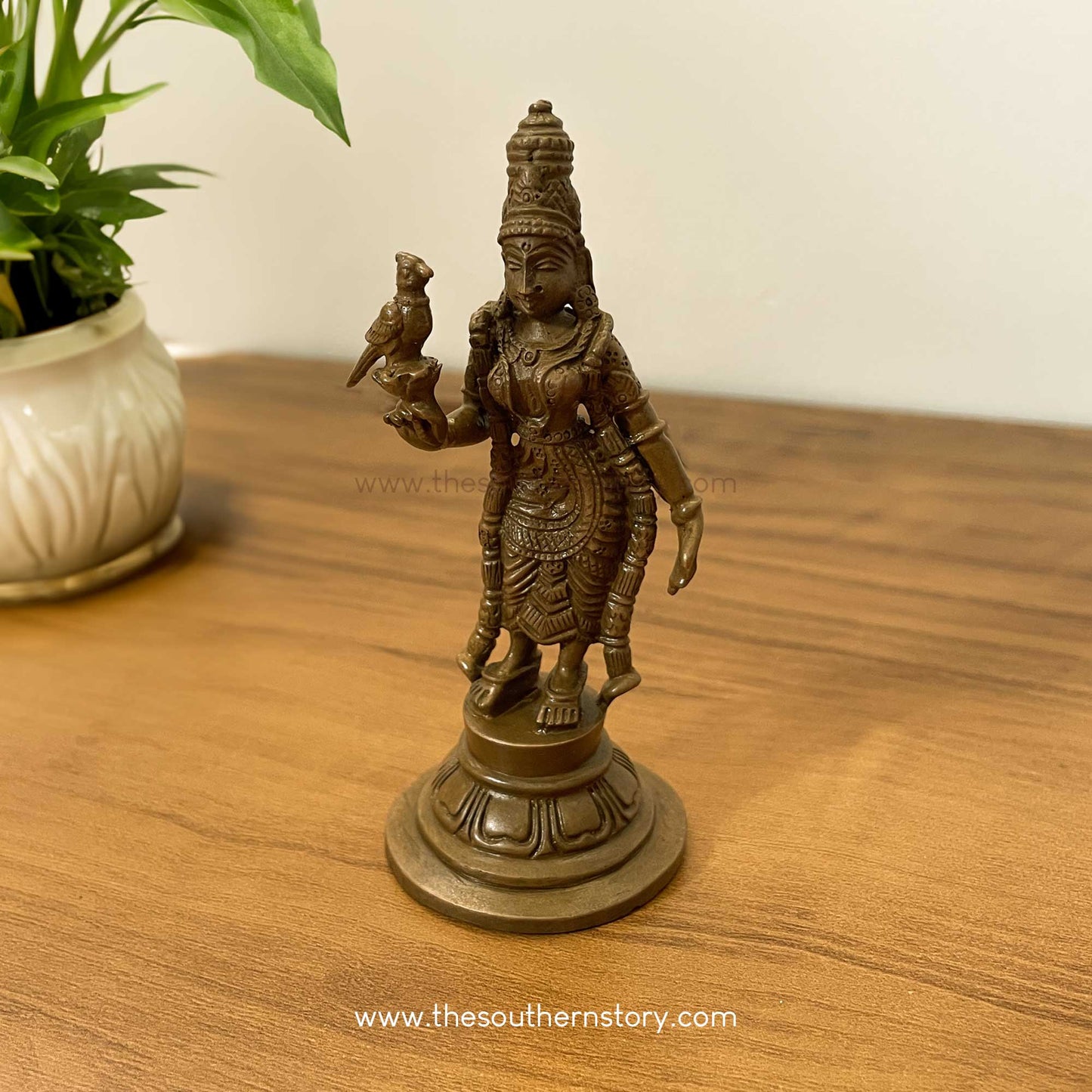 Meenakshi Amman Antique Bronze Idol 4 inch